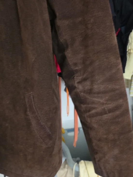 Style & Co. Women's Brown Suede Button-Front Pea Coat - Picture 4 of 14